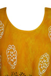 Summer Dresses, Orange Blue Tie Dye Midi Dress, XL