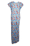 Maxi Nightwear Floral dresses, Nighties for Women, Blue M