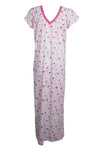 Caftan Maxi Dresses, Maternity Dress, Pink White Floral M
