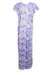 Caftan Maxi Dress, Caftan, Boho Purple Floral Nightgown M