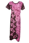 Casual Maxi Dress, Pink Brown Tie Dye long dress L/XL