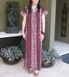 Caftan Maxi Dresses, Maternity Dress, Pink White Floral M