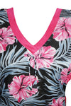 Caftan Maxi Dresses, Maternity Dress, Pink Black Floral M