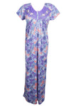Caftan Maxi Dress, Caftan, Boho Purple Floral Nightgown M