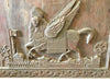 Antique Al-Buraq Wall Sculpture, Rustic Old World Stallion HandCarved Wall Decor