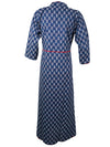 Blue Anarkali Long Tunic Cotton Dress M