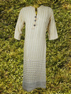 Womens Peach Embroidered Tunic Dress S/M