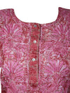 Womens Tunic Blouse, Pink Paisley Printed Tunic S