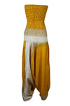 Womens Harem Jumpsuit Boho Beach Wear Golden Tube Dress Onesize