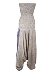 Womens Harem Jumpsuit Boho Beach Hippie Gypsy Gray Tube Romper Dress SM