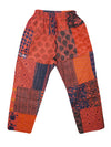 Boho Hippy Gypsy Pants  Red Patchwork S/M/L