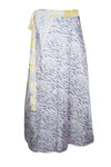 Bohemian Skirt Lilac Printed Layered Beach Wrap Skirt Recycle Silk