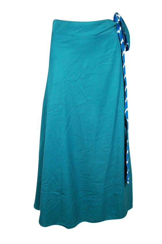 Womens Wrap Skirt Blue Wrap Around Skirts One size