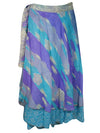Womens Magic Wrap Skirt Blue Gray Wrap Skirts One size