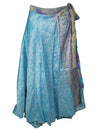 Womens Magic Wrap Skirt Blue Gray Wrap Skirts One size