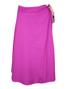 Womens Wrap Skirt, Pink White Floral Sari Skirt One Size