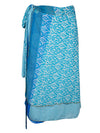 Womens Wrap Skirt Blue Floral Skirt One size