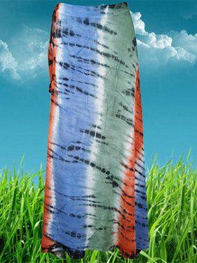 Womens Tie Dye Wrap Skirt, Long A Line Skirt, Cool Tie Dye Design One size