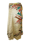Womens Golden Floral Print Layers Wrap Skirts valentine gift, One size