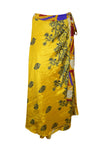 Women Long Wrap Skirt, Beach Skirts, Silk Sari Wrap Skirts, One size