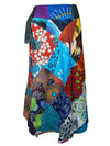 Womens Cotton  Blue Red Wrap Gypsy skirts, One size