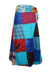 Womens Colorful Wrap Skirt, Cotton Patchwork Hippy Skirts One size