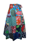 Womens Wrap Skirt, Mixed Colors Vintage Retro Wrap Skirt, One size