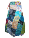 Womens Colorful Wrap Around Skirts, Reto Chic Beach Skirts, One Size