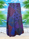 Womens Boho Wrap Skirt, Purple Patchwork Cotton Wrap Skirts, One size