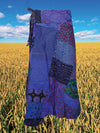 Womens Patchwork Wrap Skirt, Blue Magic Skirts One size