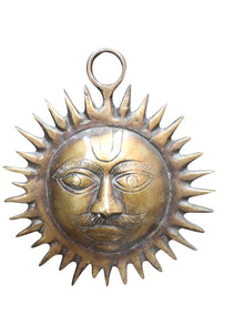  Suryamukhi Wall Door Hanging in Vintage Brass Decorative