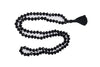 Black Swarovski Crystal Mala Necklace – Yoga Meditation Beads | Tibetan Buddhist Prayer Mala