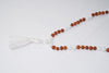 Moonstone Rudraksha Mala Necklace – Hand Knotted Yoga & Spiritual Energy Beads