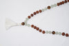 Tiger Eye Rudraksha Mala Necklace – Handmade Prosperity Yoga Japa Mala Beads