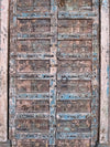 Antique Indian Teak Door, Vintage Carved Door with Frame, 83x57