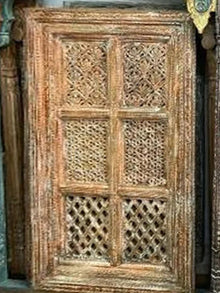  Rustic Carved Jali Indian Wall Decor, Jharokha Eclectic Decor