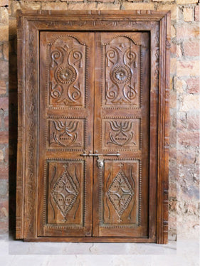 Haveli Antique Indian Doors with Frame