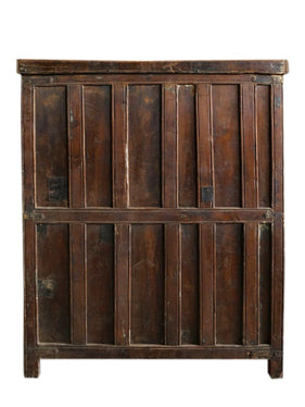 Antique Teak Armoire Cabinet, Hand carved Rustic Classic Old World Storage Chest
