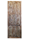 Vintage Limewash Carved Doors, Sliding Door, Artistic Barn Door 96x36