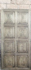 Burnished Brass Sliding Door, Brass Carved Artistic Barndoor 96x36