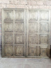Burnished Brass Sliding Door, Brass Carved Artistic Barndoor 80x36