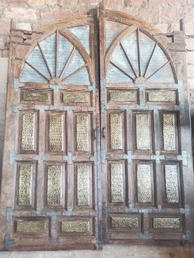 Huge Antique Indian Gates, Farmhouse, Ranch Architecture Double Doors