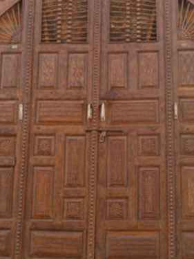 Anglo Indian Antique Doors, Exterior Teak Moroccan Doors, Bifold Carved Doors
