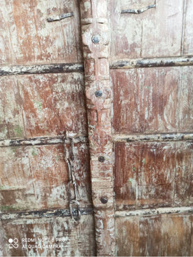 Rustic Blue Antique Teak Haveli Doors, Heavy Old Doors