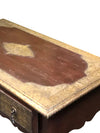 Vintage Brass Cladded Farmhouse Ornate Console Table