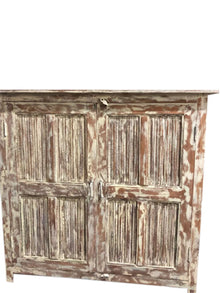  Rustic Vintage Sideboard, Whitewash Farmhouse Storage Cabinet